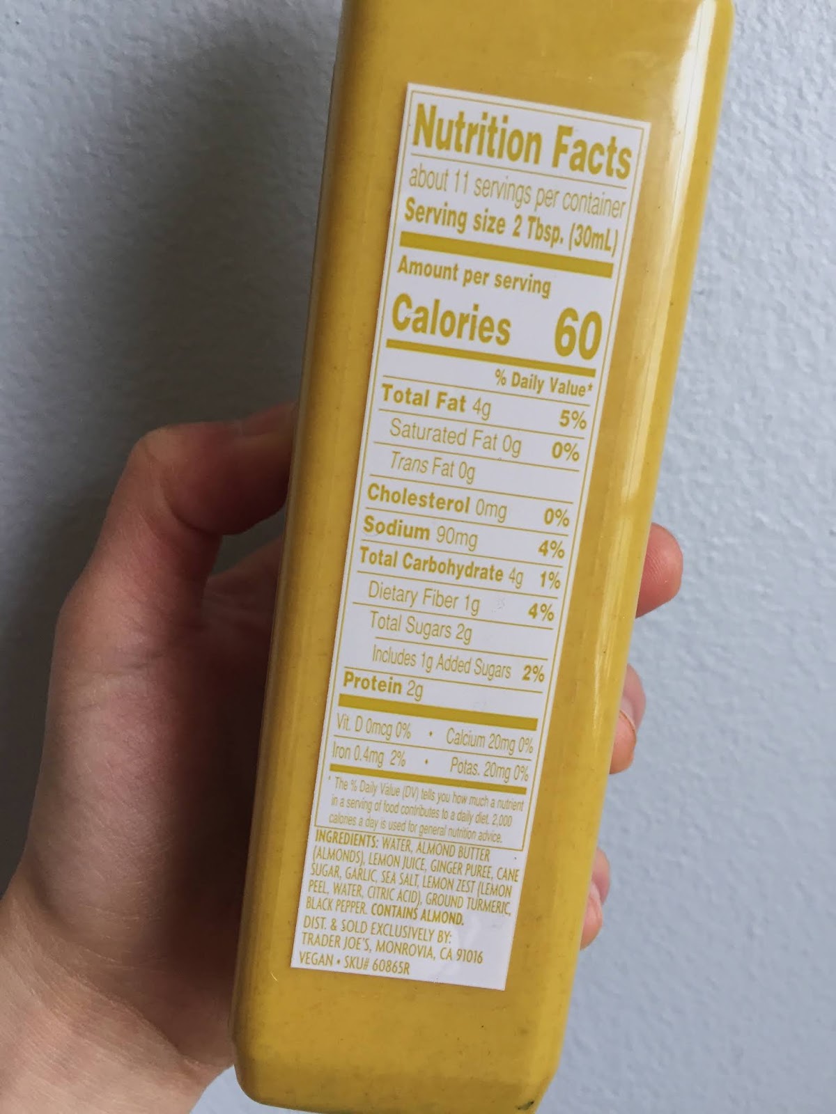 Trader Joe's Almond Butter Turmeric Salad Dressing