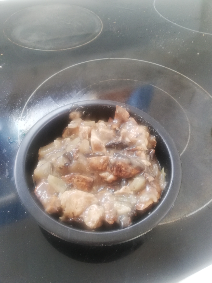 Bim to AM Chicken & mushroom pie in Air fryer