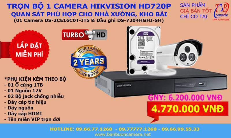 Trọn bộ camera HIKVISION DS-2CE16C2T-IT5