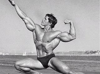 Arnold Schwarzenegger posing