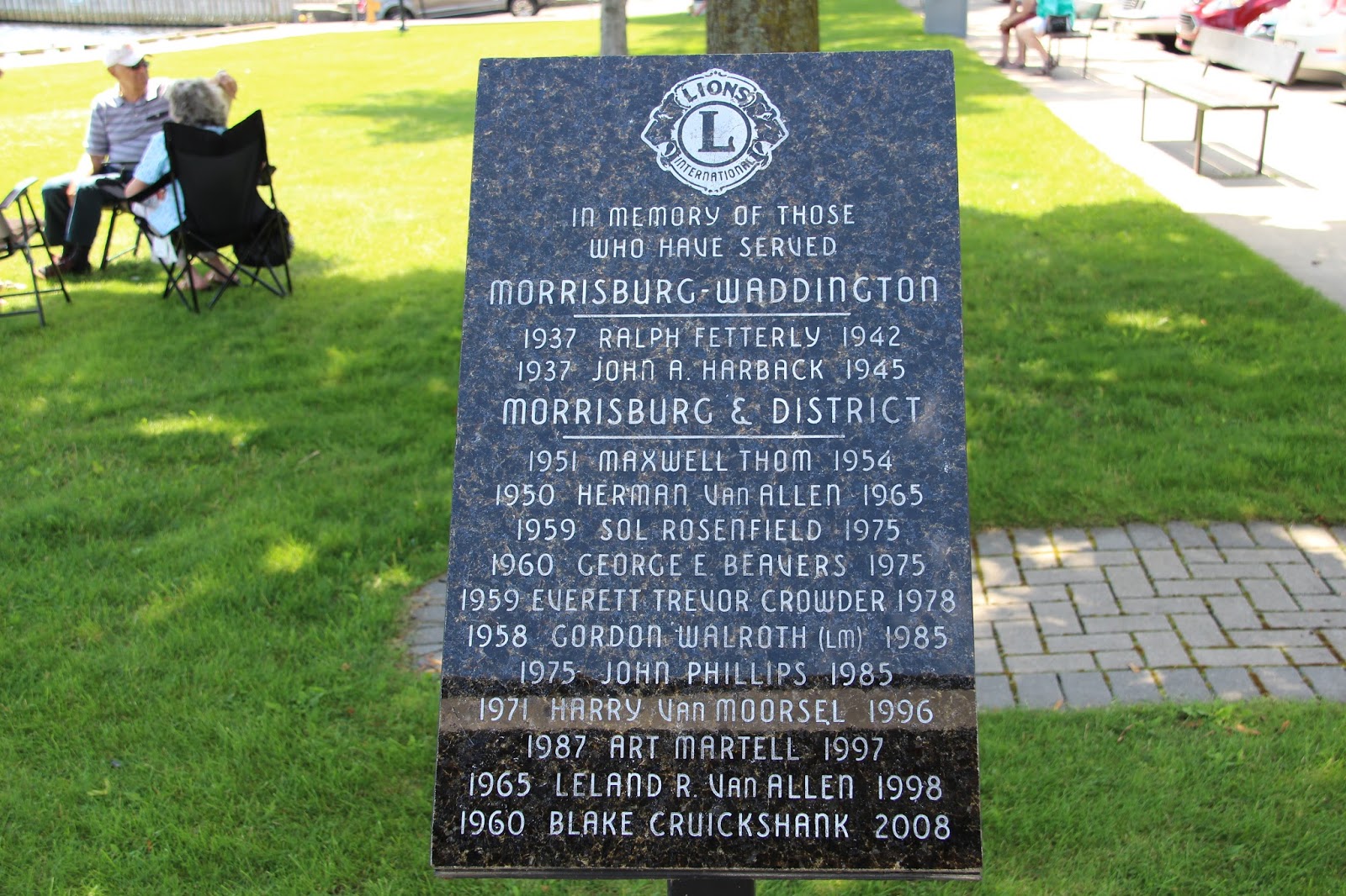 Memorials in Ottawa Lions Club Memorial Plaques, Morrisburg