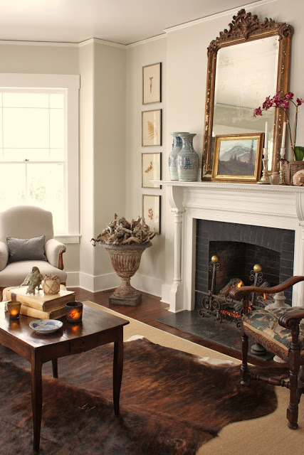 Cowhides Layered Over Natural Fiber Rugs Driven By Decor For The Love Of A House
