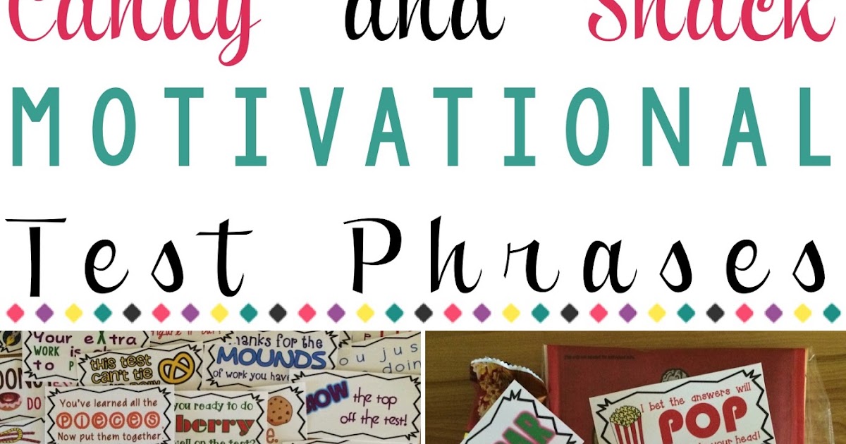 Literacy Spark: Candy & Snack Motivational Test Phrases
