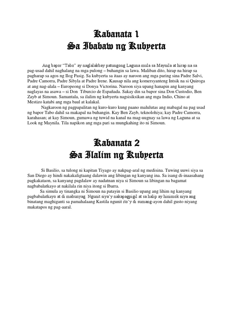 Kabanata 7 El Filibusterismo Philippin News Collections