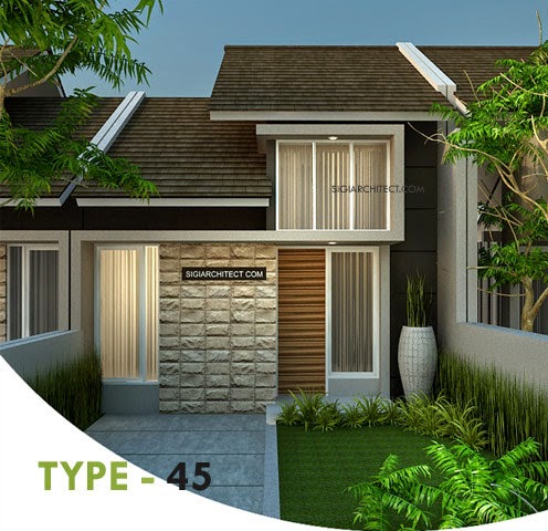 desain rumah minimalis type 45 1 dan 2 lantai