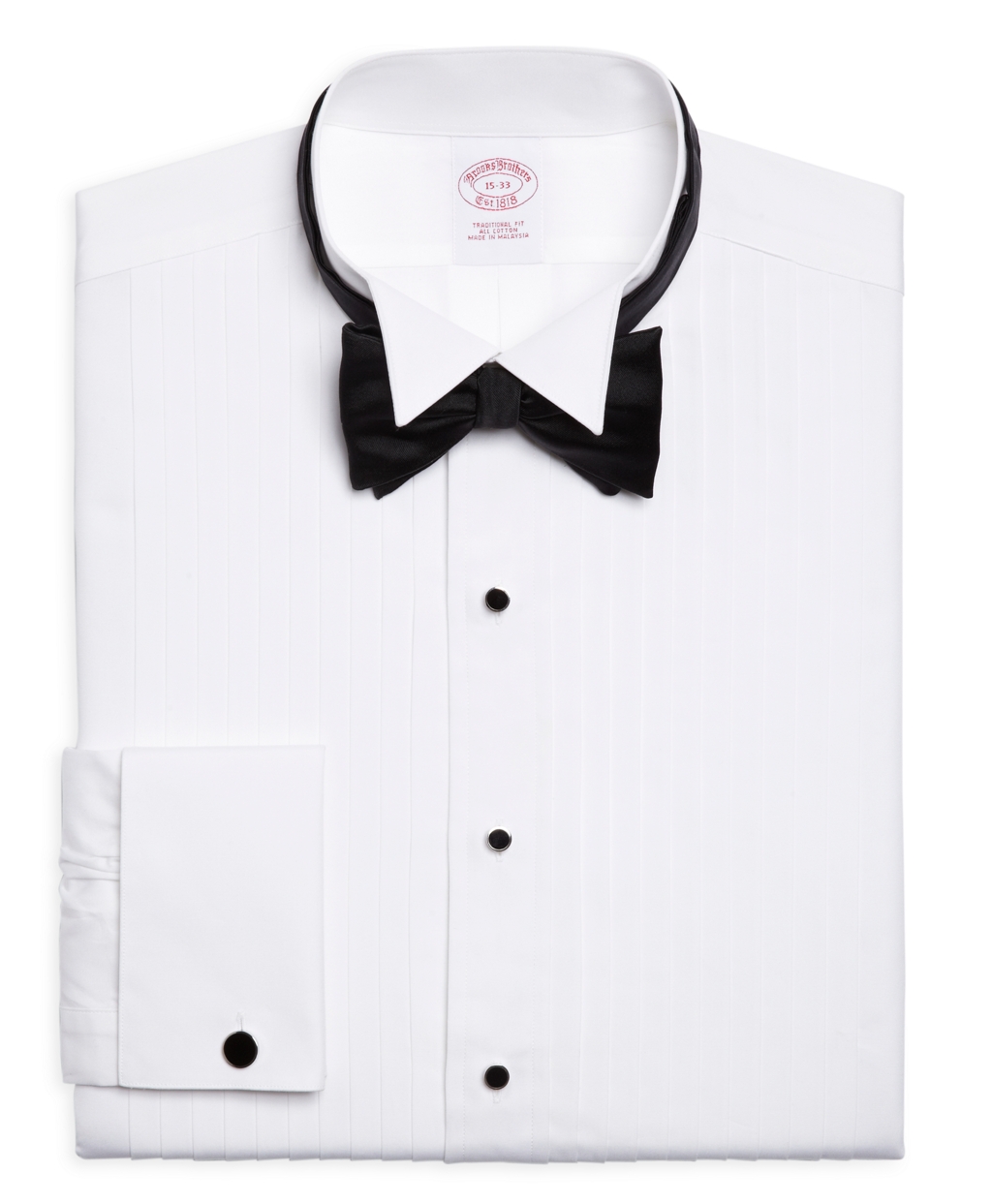 White TenPleat Wing Collar Formal Tuxedo Shirt Fashion Groom