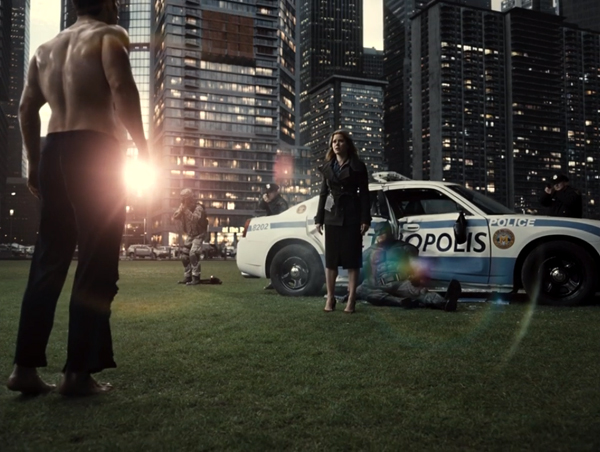 Lois Lane (Amy Adams) confronts a newly-resurrected Clark Kent (Henry Cavill) in ZACK SNYDER'S JUSTICE LEAGUE.