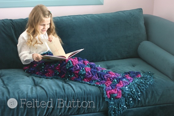 Mermaid Me Blanket Crochet Pattern by Felted Button