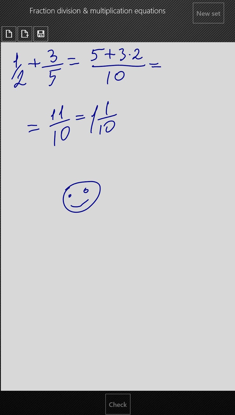 Math Extreme: Pen input and draft paper
