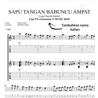 PARTITUR & TAB GITAR DUET LAGU DAERAH