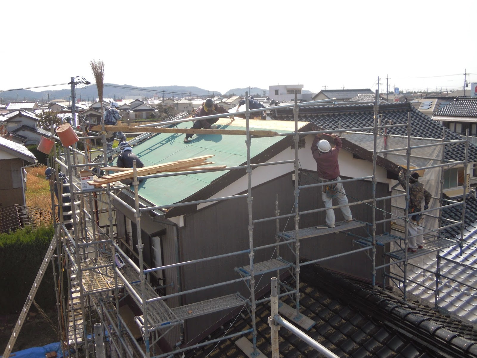 屋根替え　瓦葺き替え　島根県　浜松建設株式会社