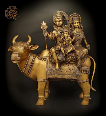 Brass Statue-Shiva Parivar