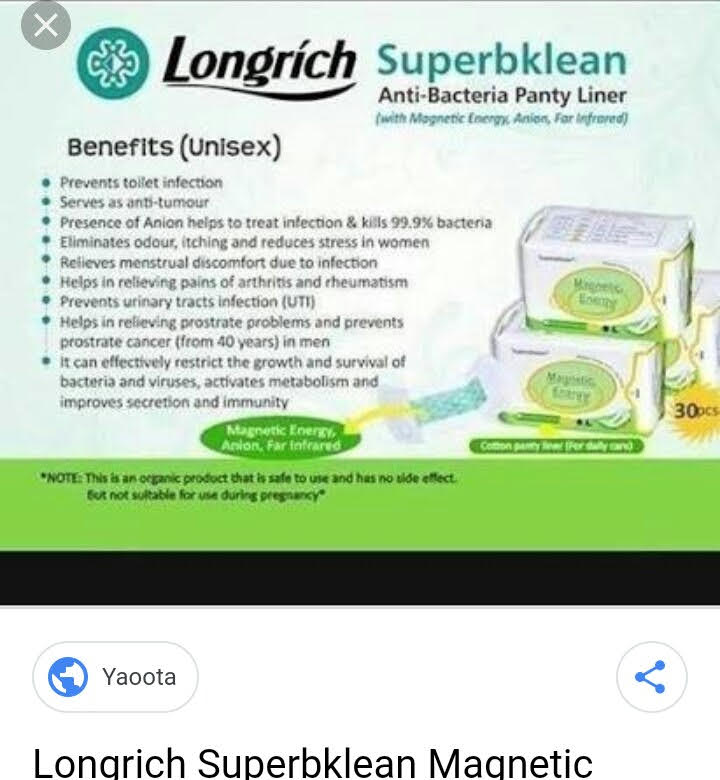 Longrich Panty liner (Benefits and Uses)