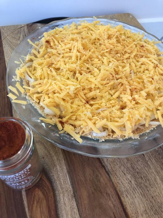 Redhead Says CHEDDAR AND RITZ CRACKER VIDALIA ONION PIE