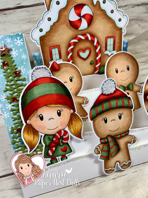 Tiny Ellie with Candy Cane and Gingerbread Winter Boy