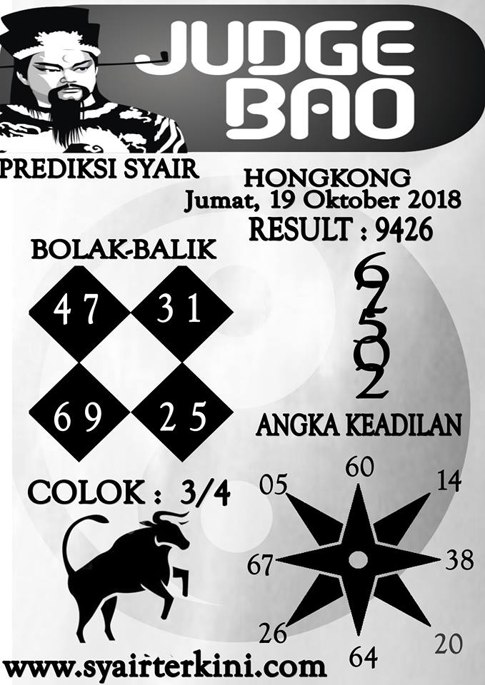 Code Syair HK Jumat 19 Oktober 2018 GOsyair SEDIA KODE SYAIR SGP ADA