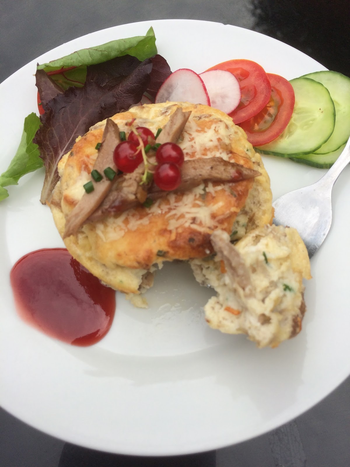 Love Food Twice Baked Slow Cooked Duck Soufflé with Cheese