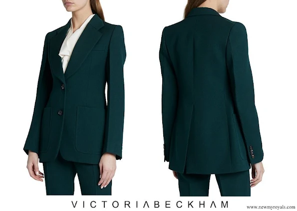 The Countess of Wessex wore VICTORIA BECKHAM Patch Pocket Fitted Jacket