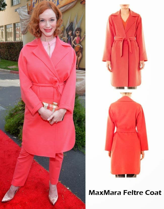 FASHION ADORATION: Christina Hendricks wears MaxMara Coat to The Pirate