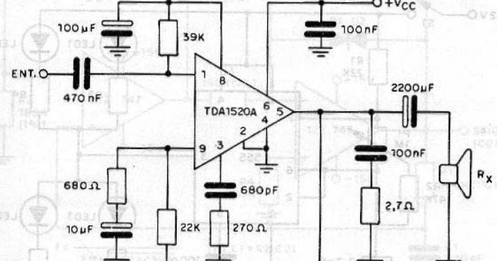 PROJETO AMPLIFICADOR TDA1520A