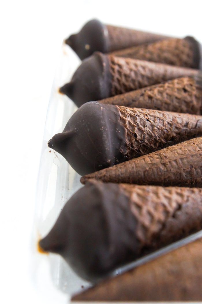 Trader Joe's Coffee Bean Mini Hold the Cone Ice Cream Cones Review Sweet on Trader Joe's