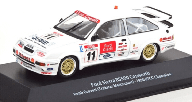 atlas btcc collection, british touring cars champions collection, ford sierra rs500 cosworth 1:43 robb gravett