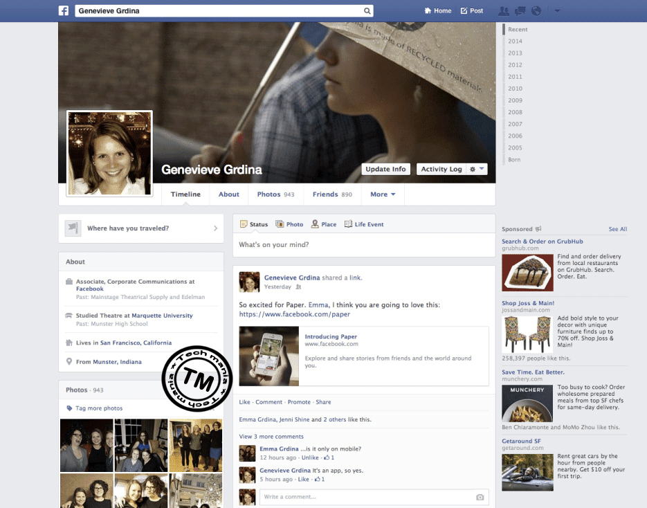 How Facebook Profile Look Changed from past 10 years