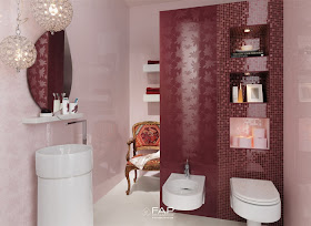 Ideas para decorar, diseñar y mejorar tu casa.: Baños en Color Rosa