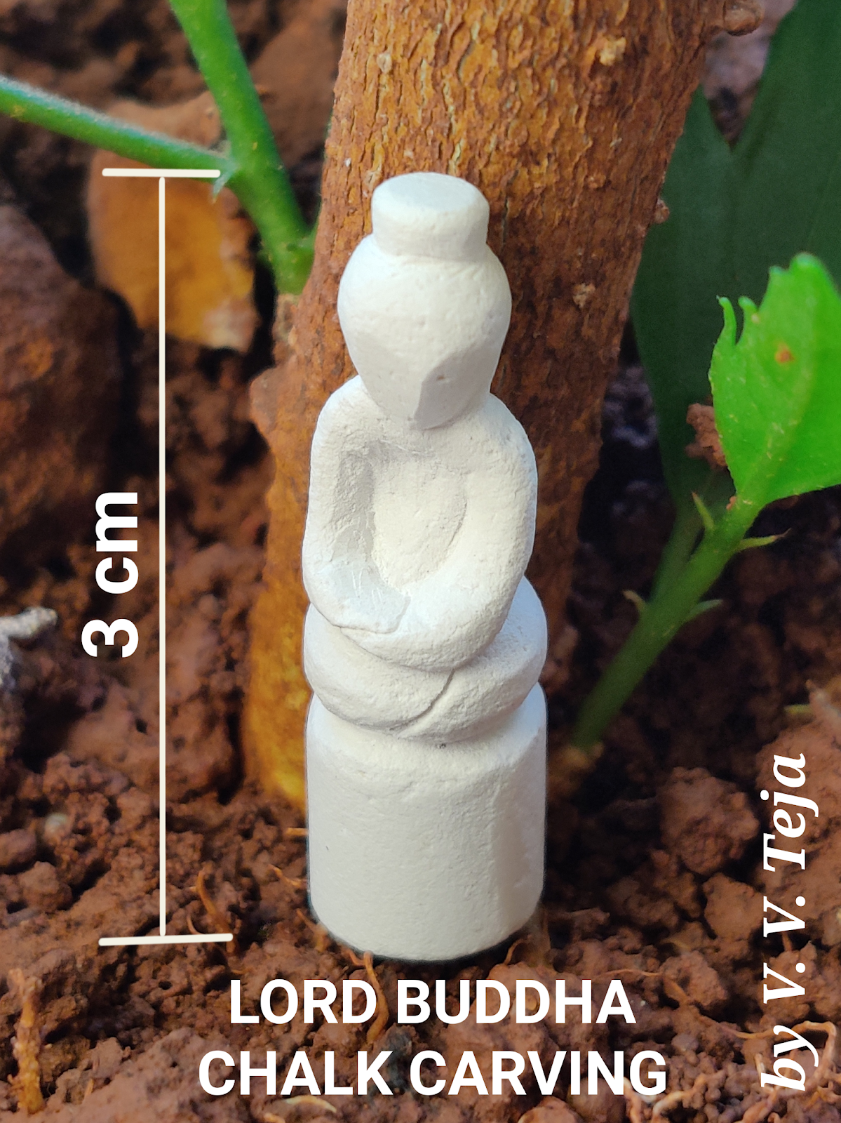 A World of Chalk Carving Chalk carving of Lord Buddha