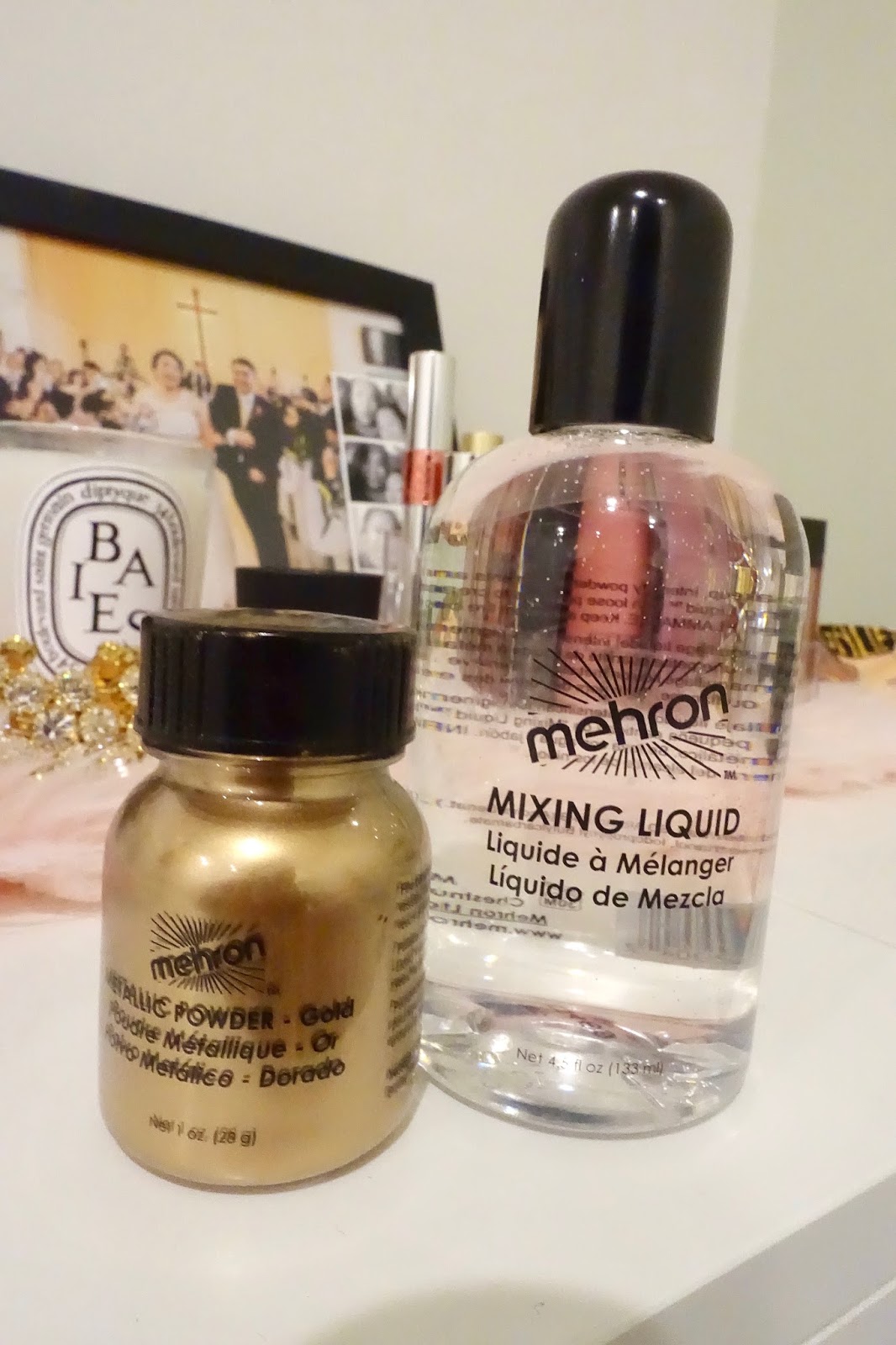 bubbles and beauty: Mehron Metallic Powder in Gold