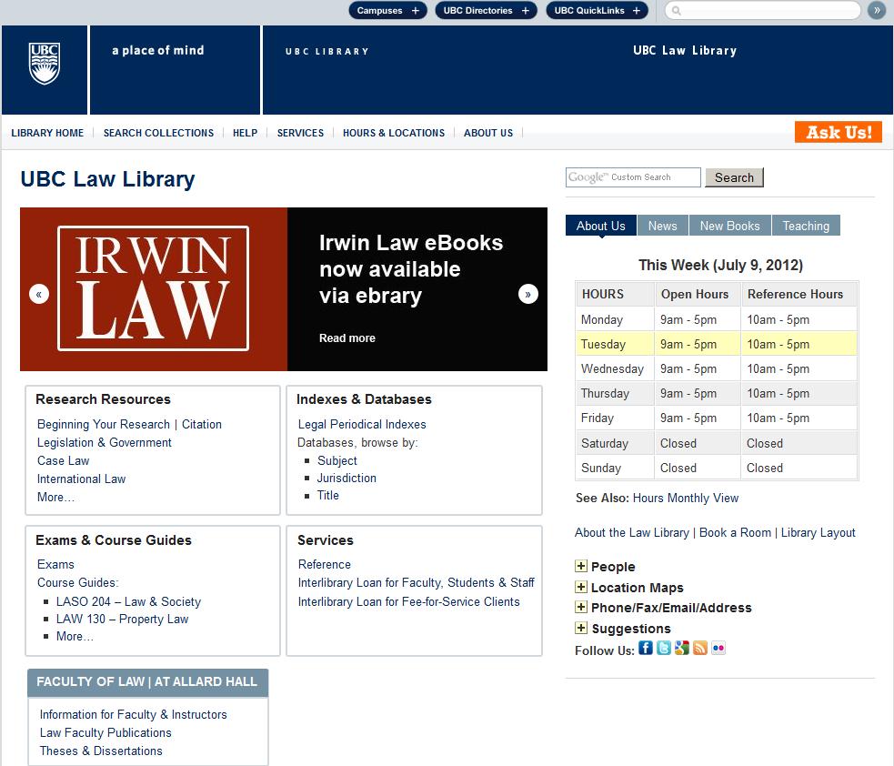 Vancouver Law Librarian Blog July 2012