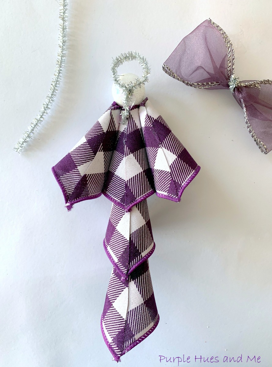 Purple Hues and Me: Easy to Make DIY Ribbon Wrapped Ornament