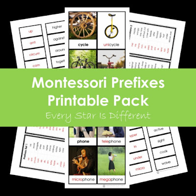 Montessori Prefixes Printable Pack