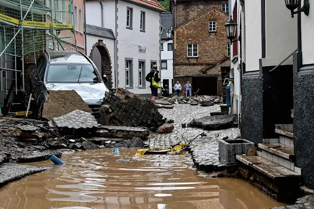 Horrendous floods in Germany and Netherlands