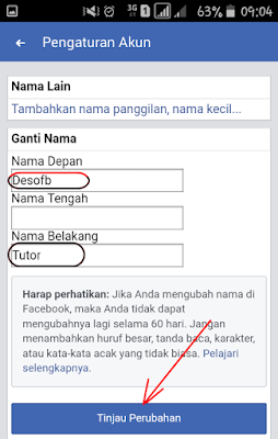cara mengubah nama facebook, cara mengubah nama di facebook, Cara mengubah nama fb, Cara merubah nama di facebook