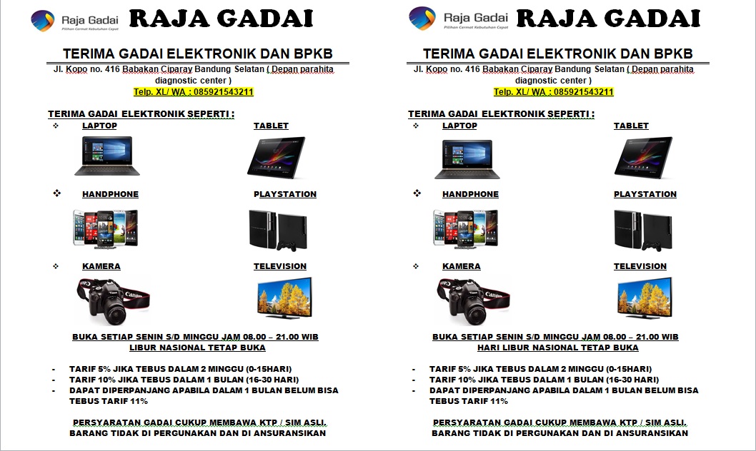 Customer service raja gadai bandung