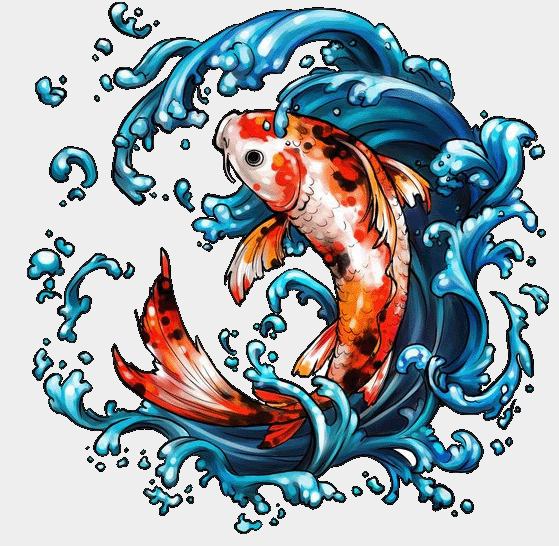 GAMBAR IKAN  KOI  ANIMASI  BERGERAK  Gambar Animasi  Ikan  Koi  