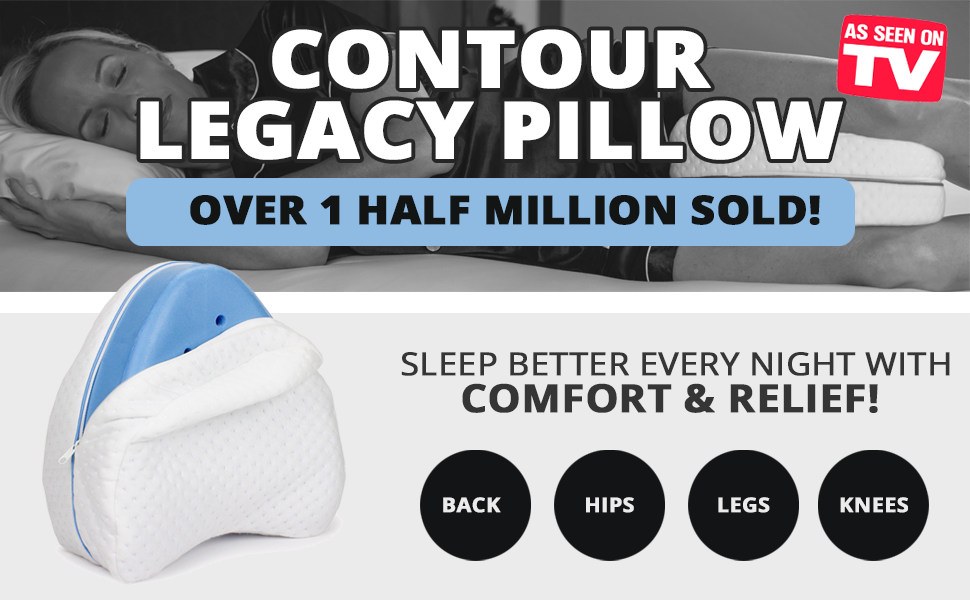 Contour Legacy Leg Pillow for Back, Hip, Legs & Knee Support Wedge