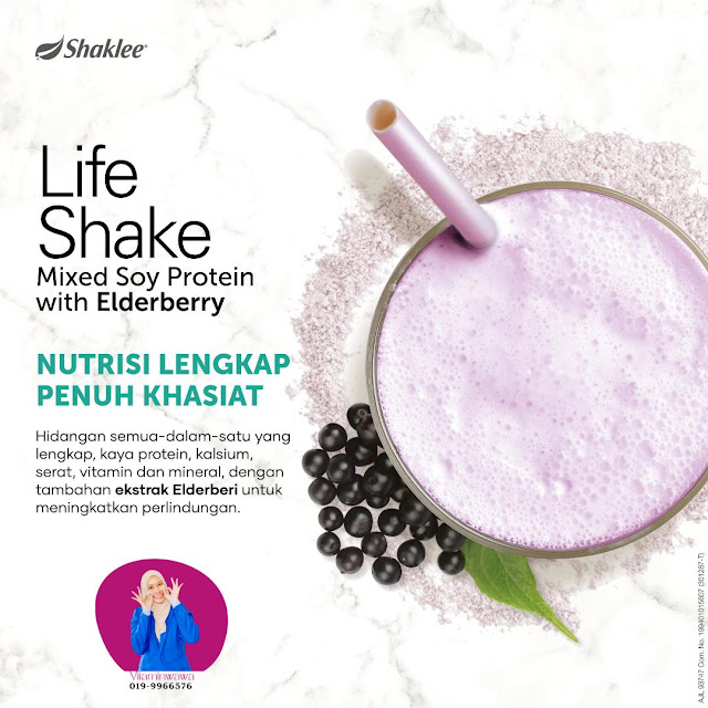 Life Shake Elderberry Mengandungi 24 Jenis Vitamin & Mineral