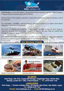 DO YOU WANT SPECIALIZED FREIGHT SERVICES FROM THE UNITED KINGDOM TO NIGERIA WITHN 4 WORKING DAYS, C