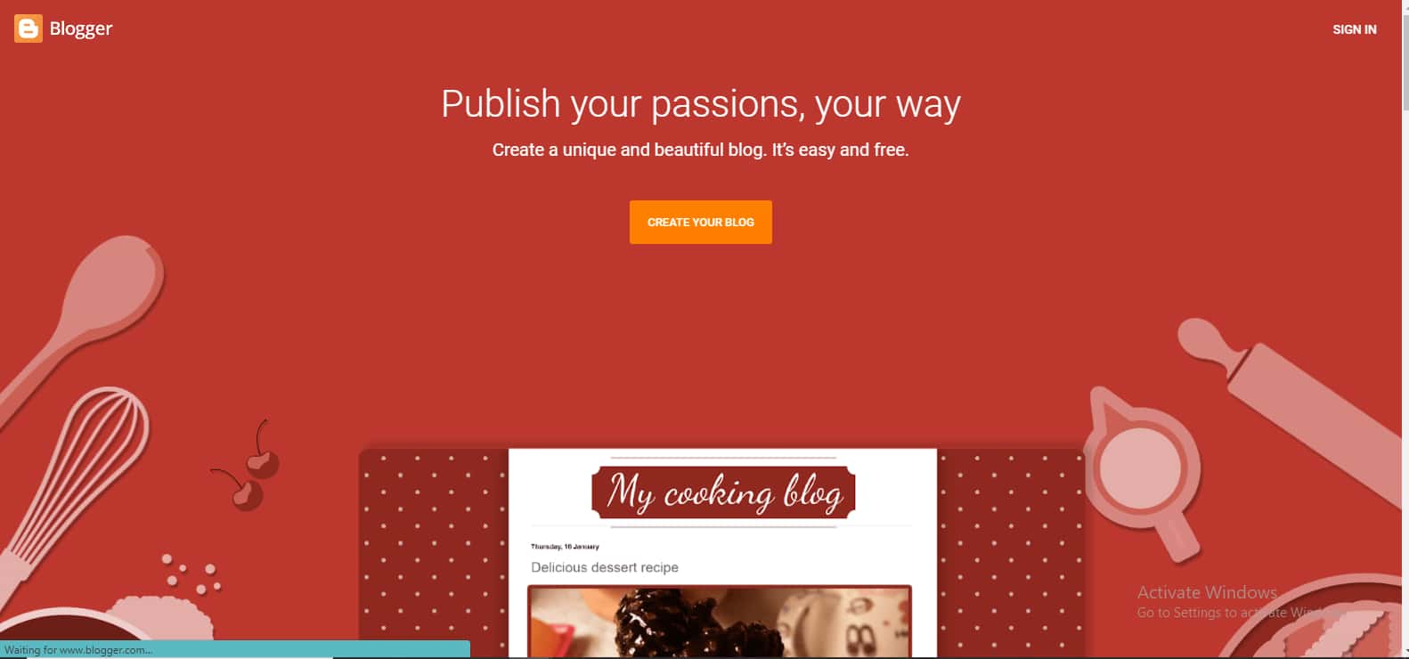 blogger website setup
