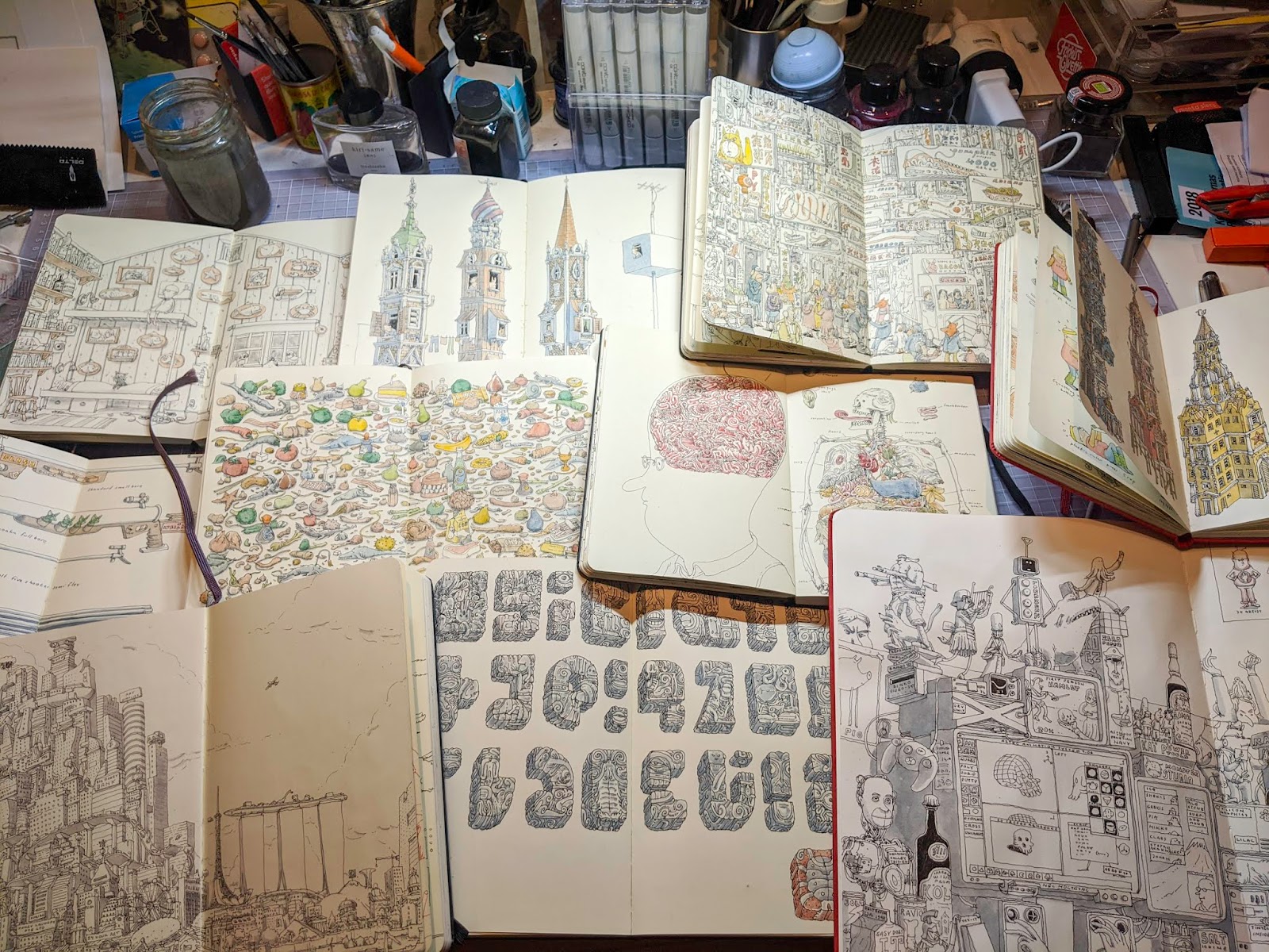 Mattias Inks Sketchbook dump