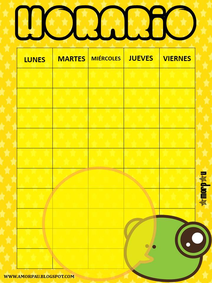 CUTE HORARIOS. / CUTE SCHEDULES.
