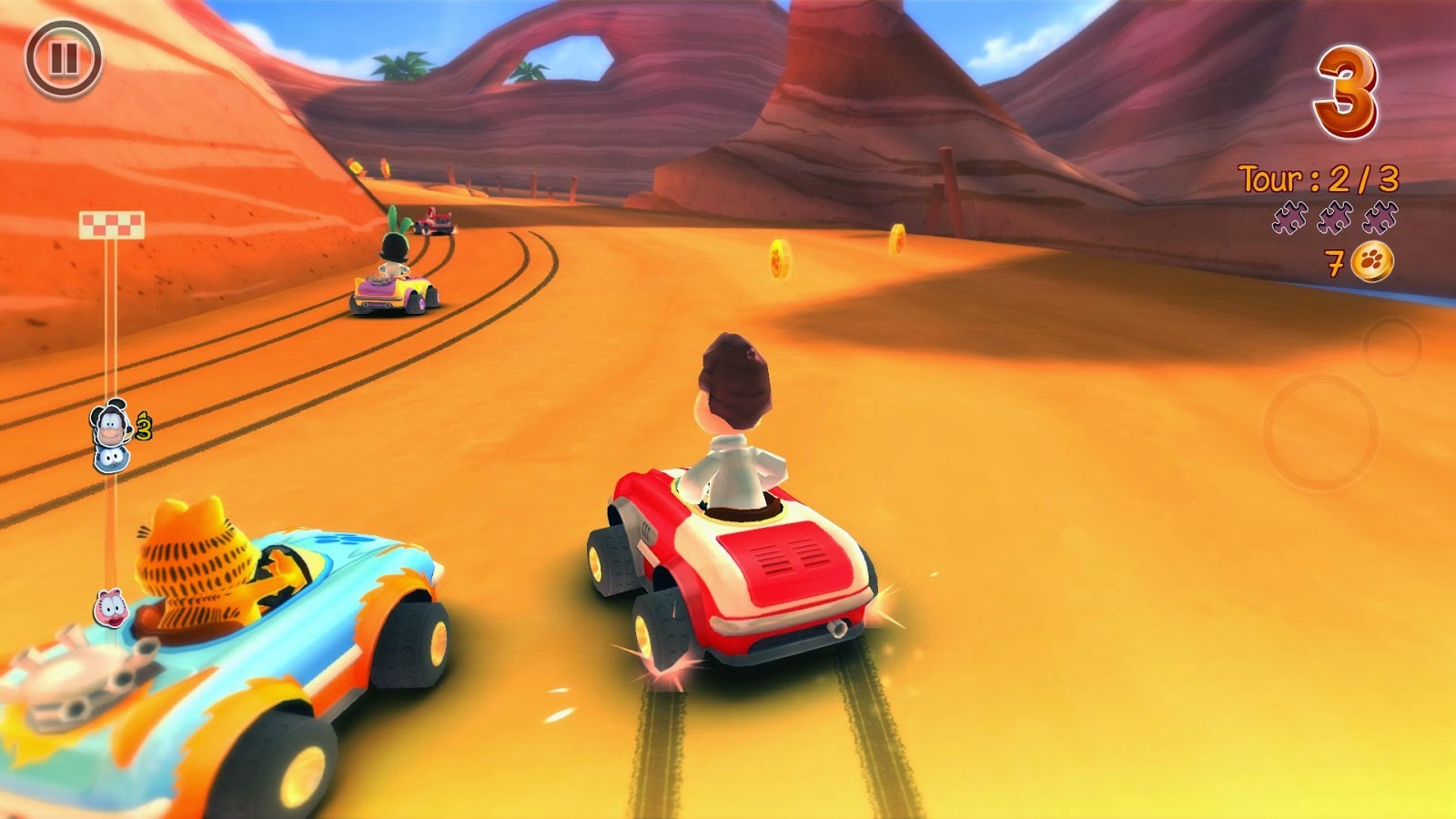 garfield mario kart