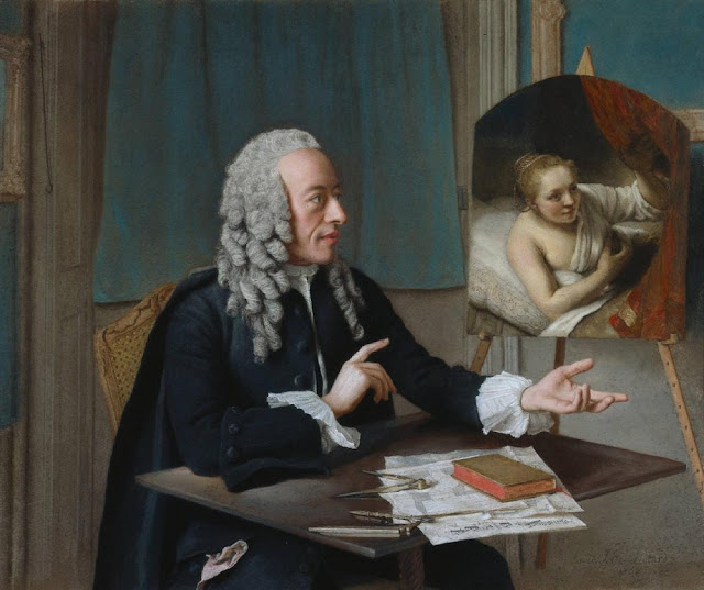 Франсуа Троншен с картиной Рембрандта (1757)