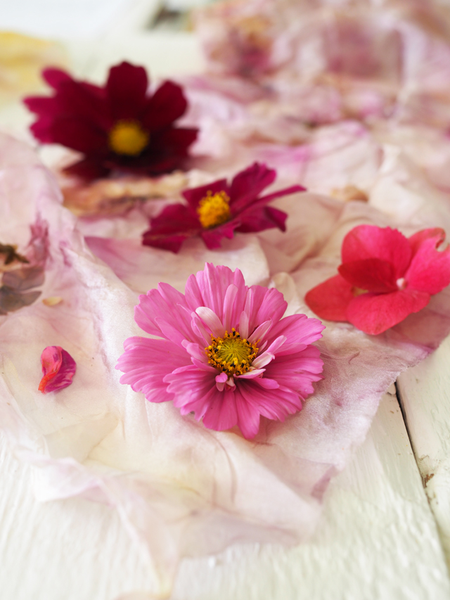 Flower dyed fabric Lotts and Lots Making the everyday beautiful