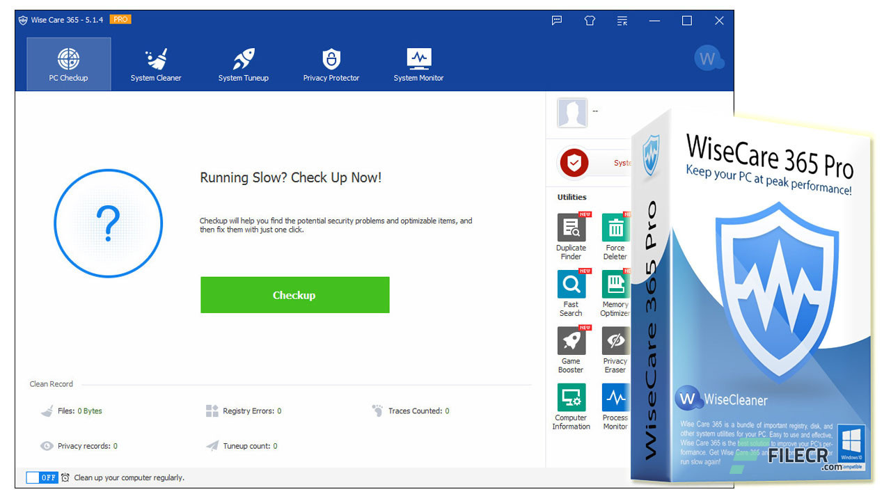 تحميل برنامج Wise Care 365 Pro افضل برنامج لصيانة وتسريع الكمبيوتر محدث