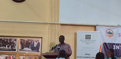 Minster for Environment, Prof. Kwabena Frimpong-Boateng Delivering Keynote Speech at the International Biodiversity Day celebration in Accra