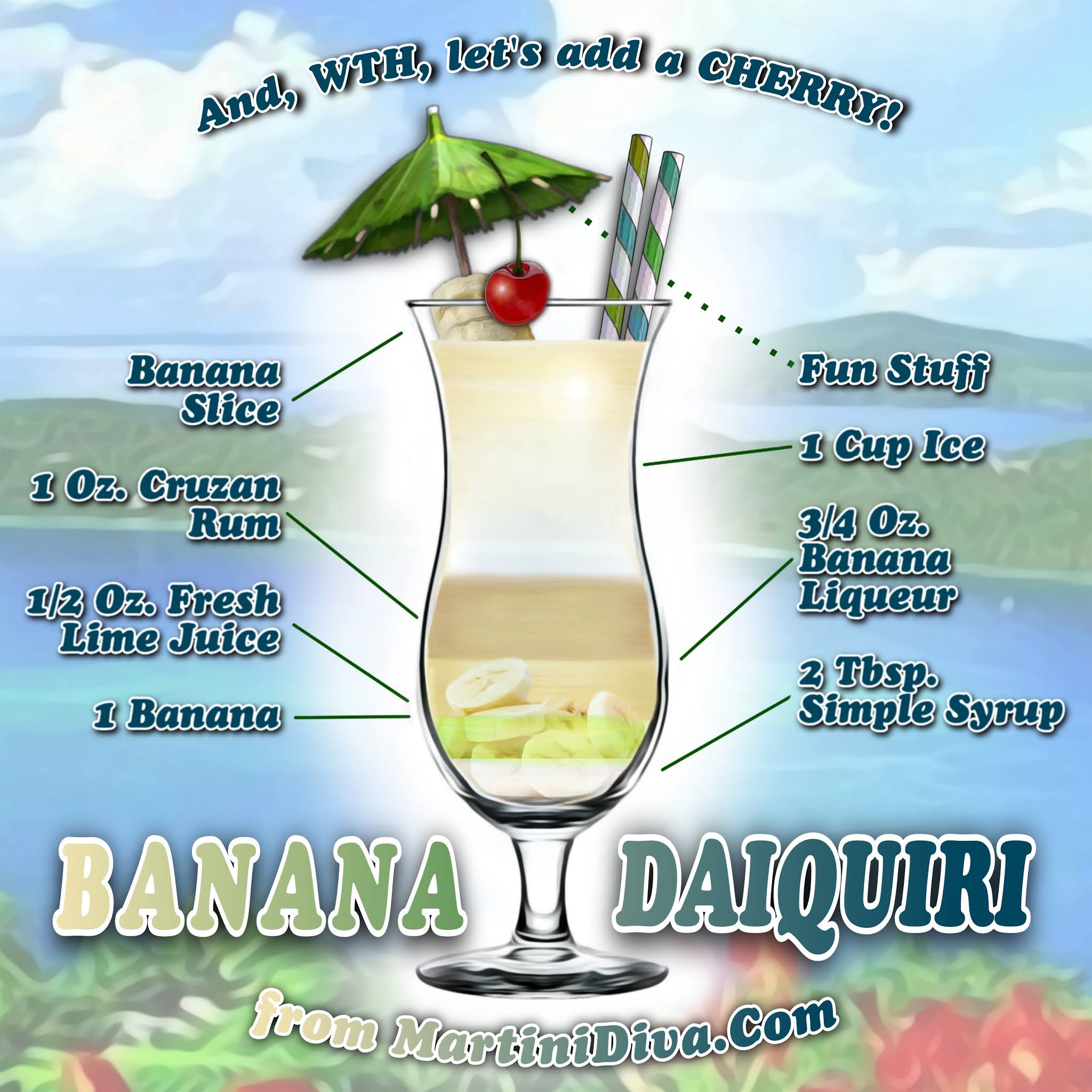 The MARTINI DIVA BANANA DAIQUIRI Cocktail Recipe