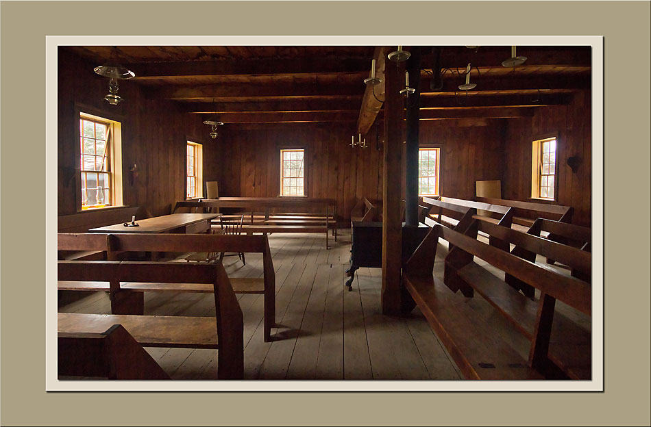 Visiting Black Creek Pioneer Village Mennonite Meeting House